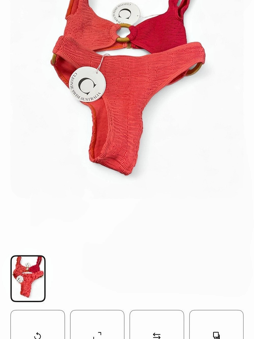 Cleonie Swim Orpheus Bikini Red Like New set new with tags one size